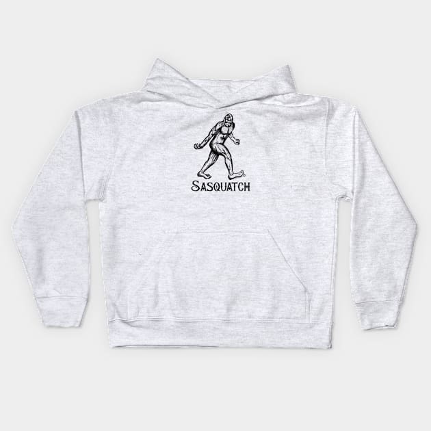 Sasquatch Kids Hoodie by Art from the Blue Room